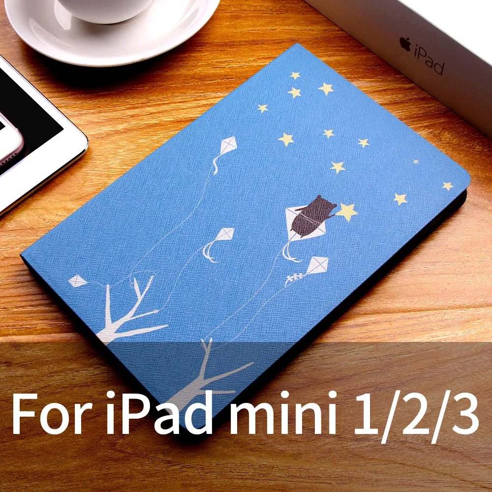 mini123-star Чехол на айпад мини планшетный ПК Защитный чехол для ipad mini 1/2/3/4 искусственная кожа Мода живопись мягкая задняя 7,9 дюймов Чехол - Цвет: mini123-star