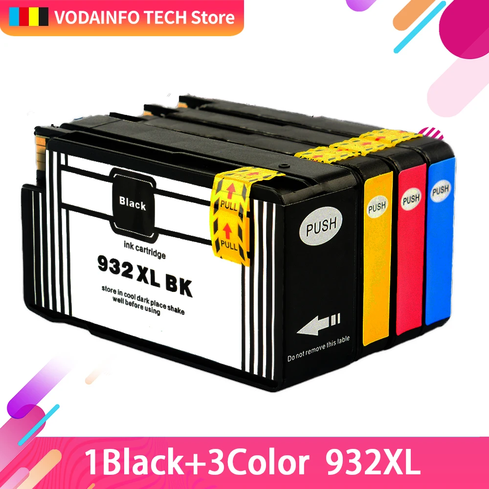 QSYRAINBOW чернильный картридж Замена B для HP932 HP933 HP 932 933 Officejet 6100 6600 6700 7110 7610