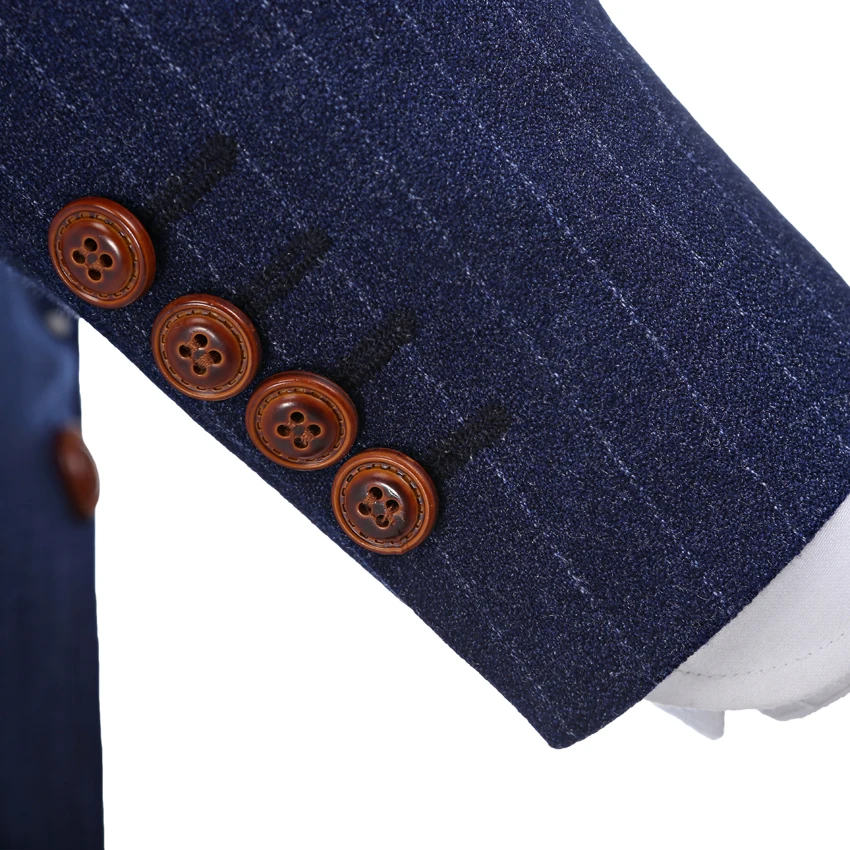 Костюм для жениха в полоску костюм свадебный костюмы из шерсти с 2 пуговицами