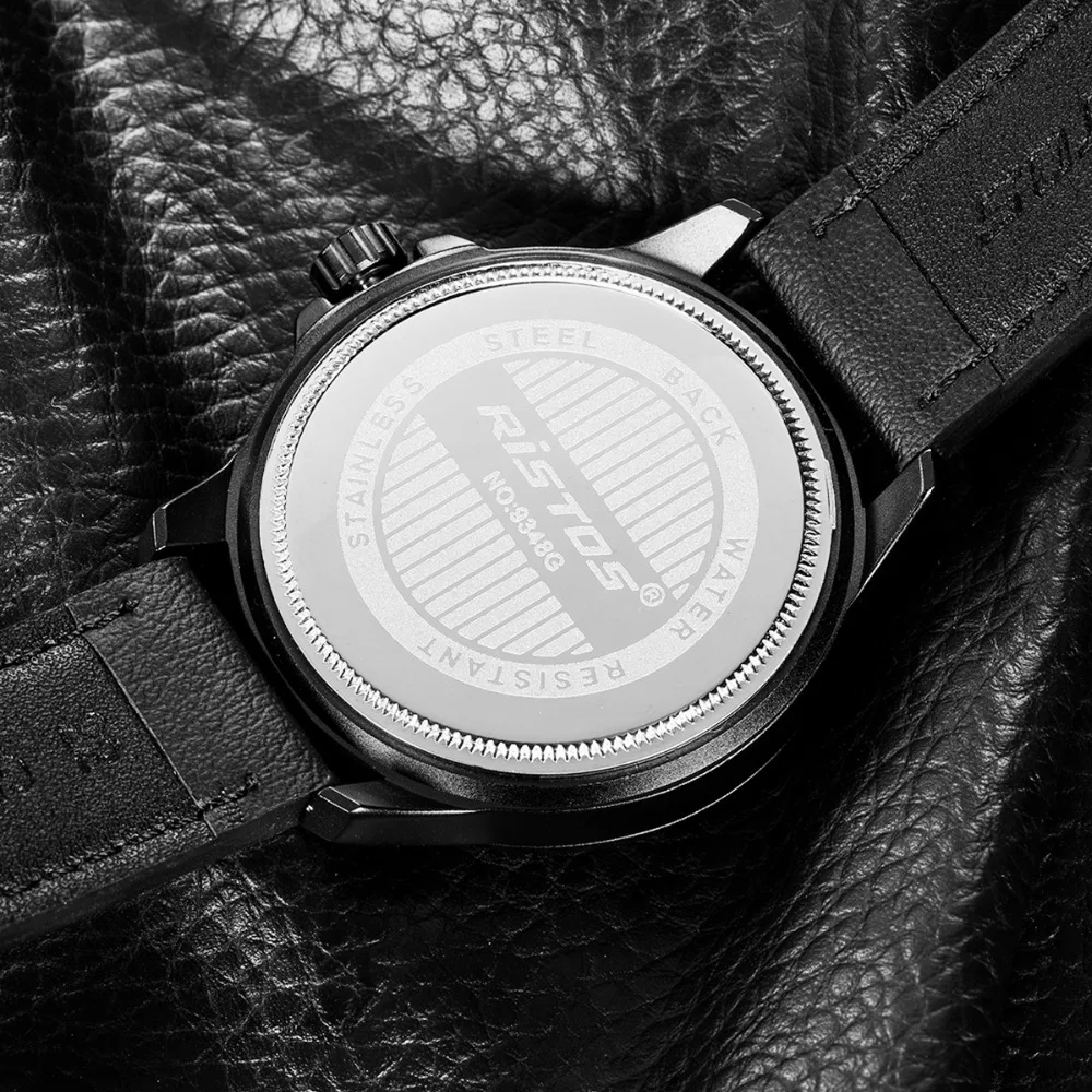 Longbo Роскошные кожаный ремешок Марка Часы спортивные Для мужчин