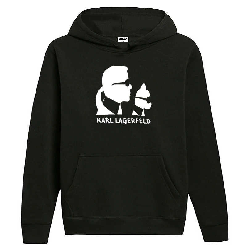 Новинка 2019 худи Karl Lagerfeld мужские с принтом женские Харадзюку длинным рукавом