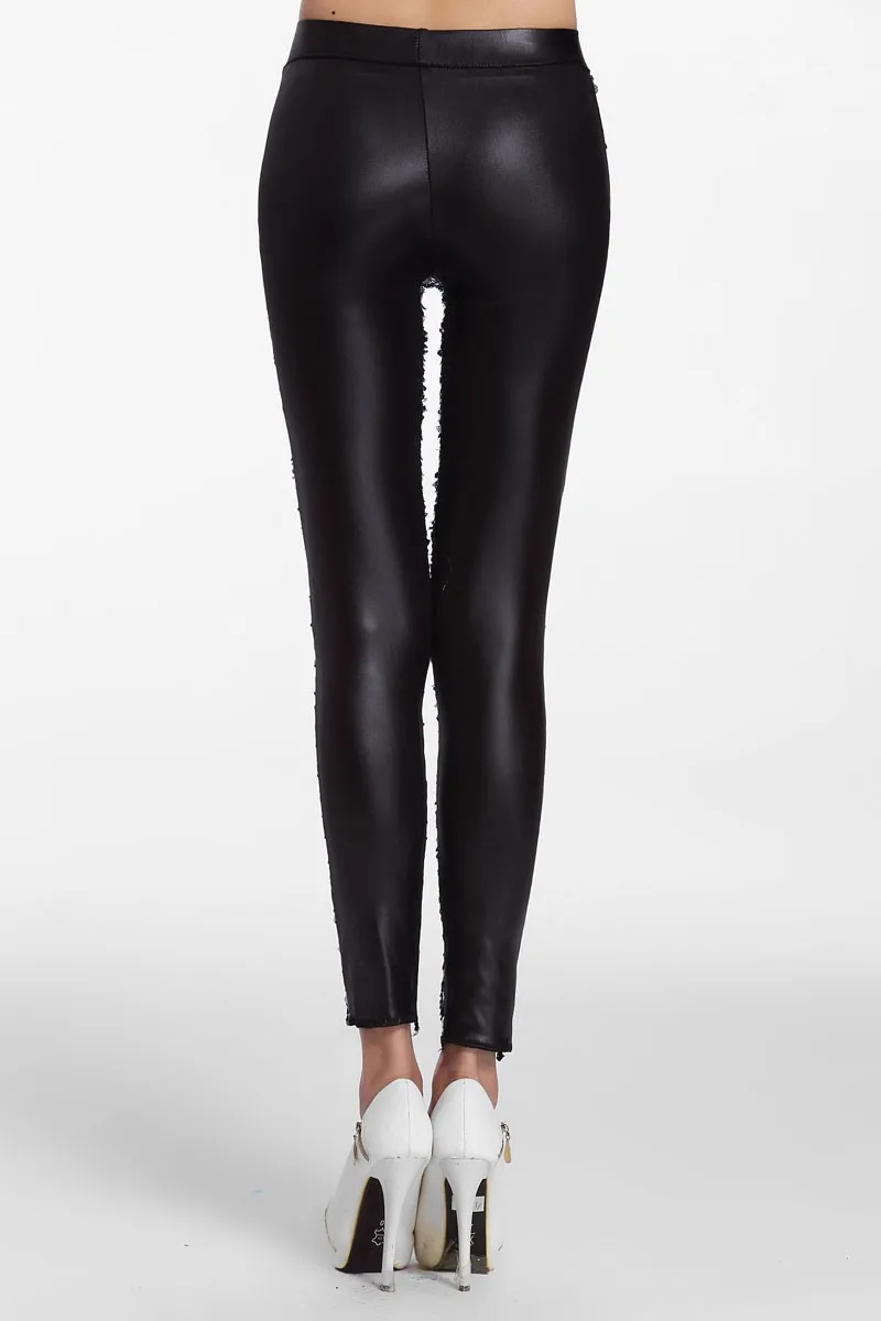 Женские леггинсы с блестками для ночного клуба сексуальные в стиле панк модные