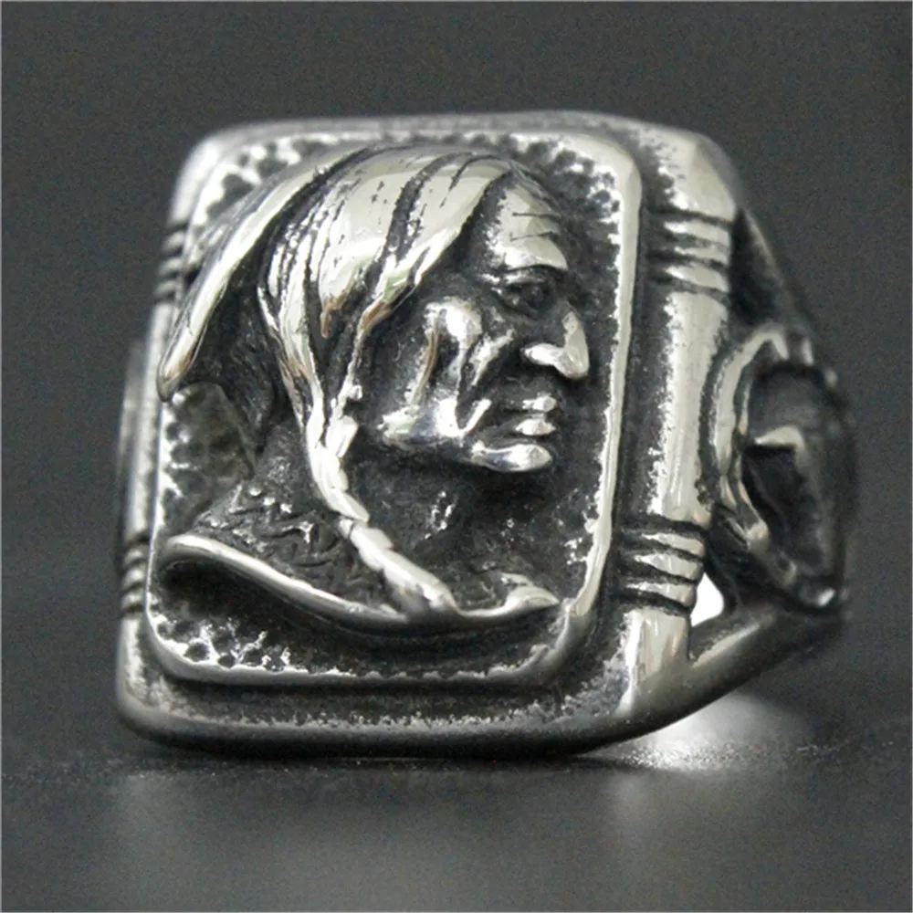 1 шт. поддержка Прямая поставка новейшее крутое кольцо с изображением Человека 316L