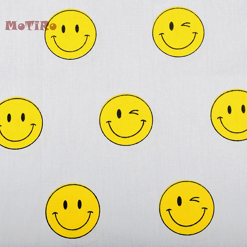 MoTiRo половина метра напечатанный саржевый хлопок для ткани серия Smile материал