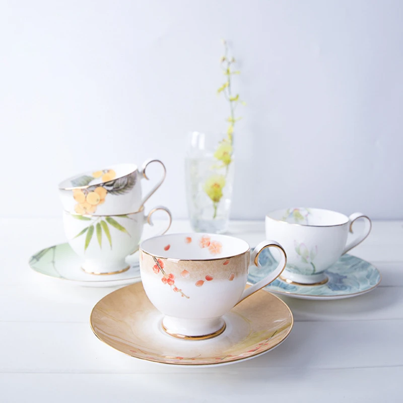 210 мл Элегантный Китайский Сельский Стиль Классический Костяного Фарфора Чашка