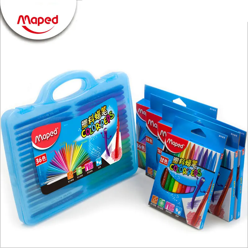Maped пластиковый мелок s 12/18/24/36/48 Набор цветных ручек тригонометрический карандаш