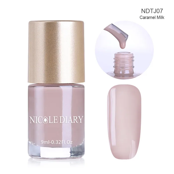 Jelly NDTJ07 NICOLE DIARY 9ml Nail Polish Chameleon Metallic Jelly Holographic Polish Shiny Flakies Sequins Manicure Nail Art Lacquer Varnish - Цвет: Jelly NDTJ07
