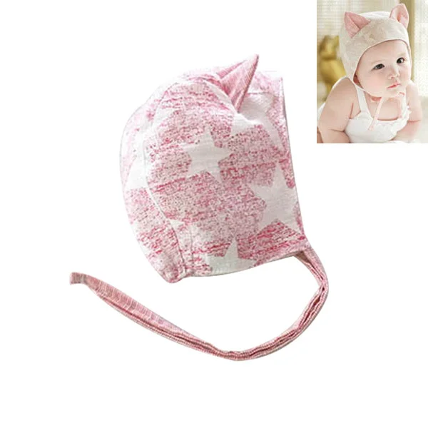 Pink Милая детская шапка с длинными ушками кролика для новорожденных; реквизит для фотосессии; Детская кепка; регулируемая хлопковая Детская кепка для мальчиков; Аксессуары для девочек - Цвет: Pink