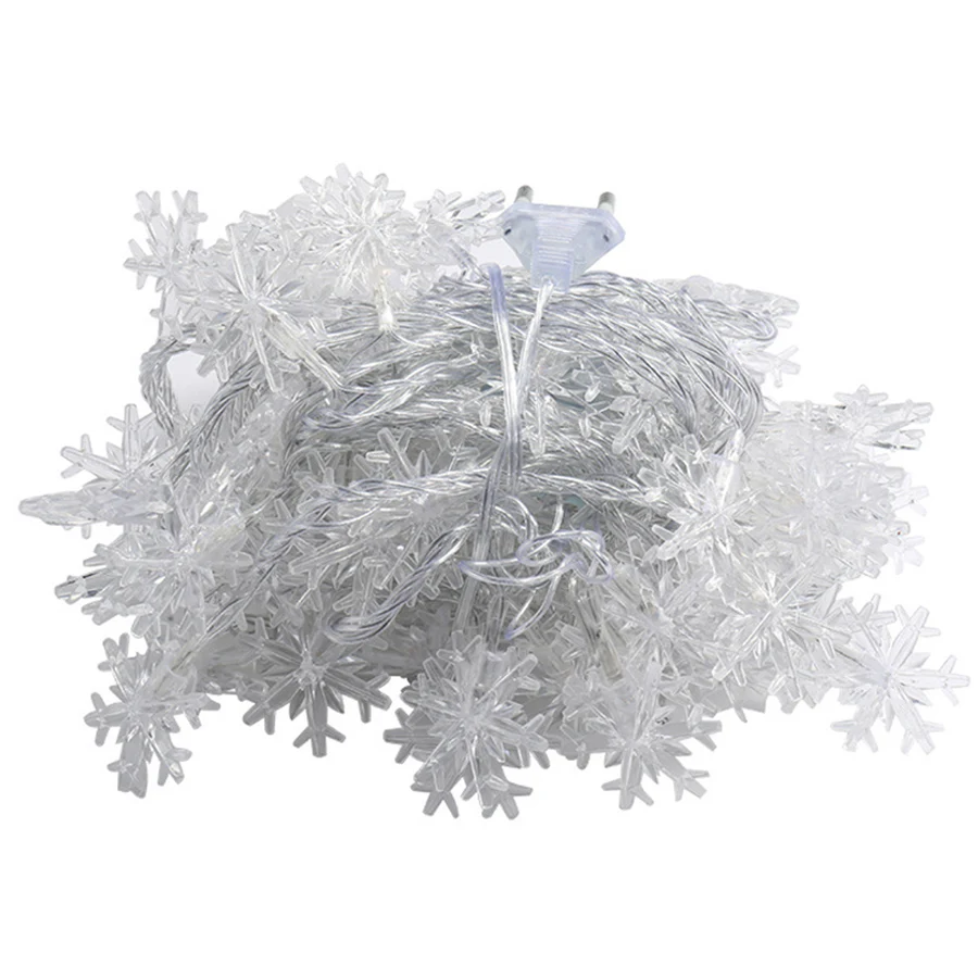 

Thrisdar Snowflake LED String Light 10/20/30/50M Christmas Fairy Light Garlands Curtain light Outdoor for Xmas Party New Year