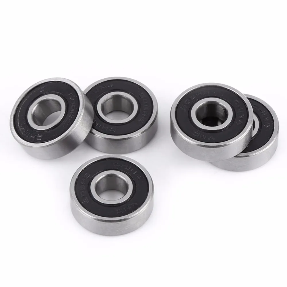 10 шт. 608 2RS упорные шариковые подшипники ABEC 5 8X22X7mm шарикоподшипники для скейтборда