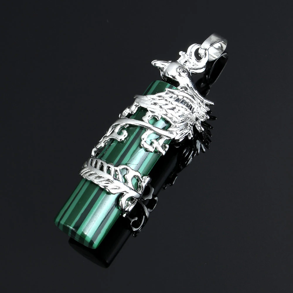 Новый дизайн подлинный 3D натуральный кварц морской опал дракон Феникс подвеска