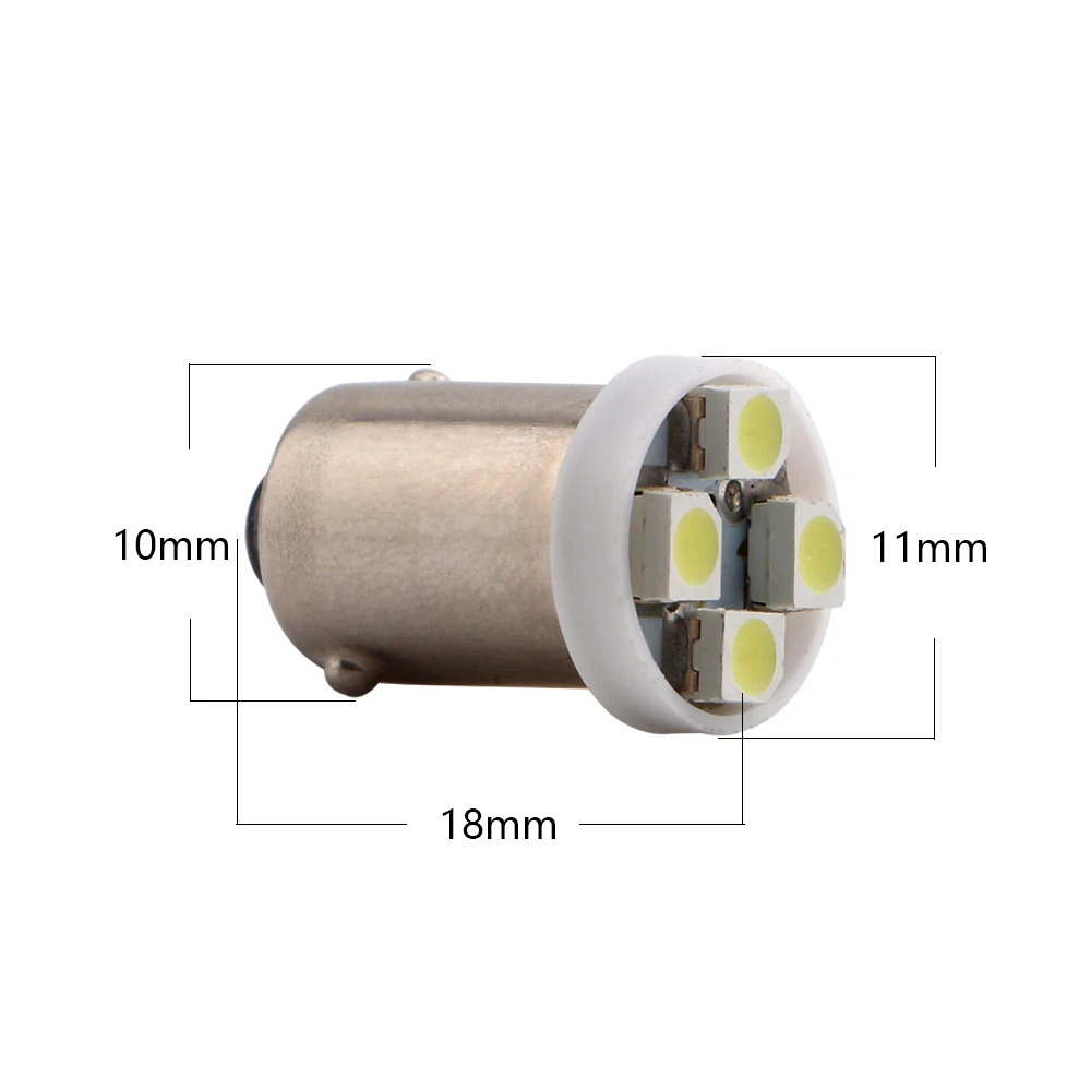YM E Bright 300 шт. BA9S 1210 4 SMD T4W T11 24 В DC светодиодный ные лампы белого синего