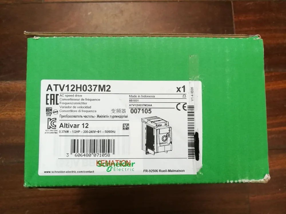 ATV12H037M2 Оригинальный Новый преобразователь Скорость VFD 0 37 кВт 1 фаза 200... 240 V 55 hp |
