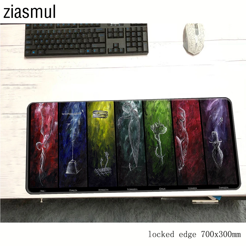 Коврик для мыши Seven deadly sins 700x300x3 мм великолепный компьютерный коврик игровые