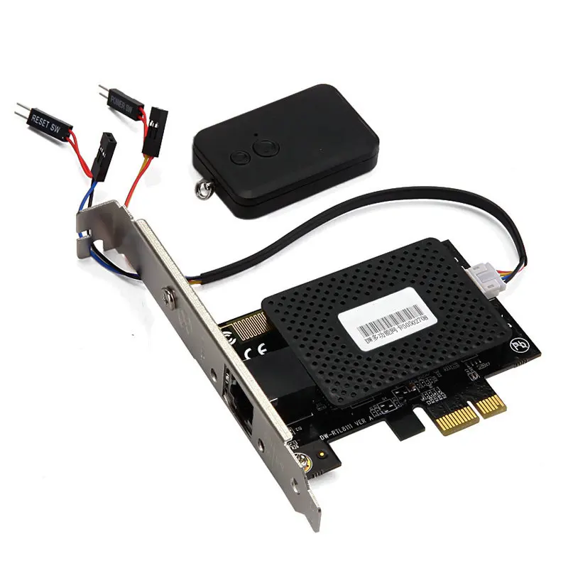 

Multifunctional PCIE PCI Express Gigabit Network card + remote control switch card computer desktop switch 2 in 1