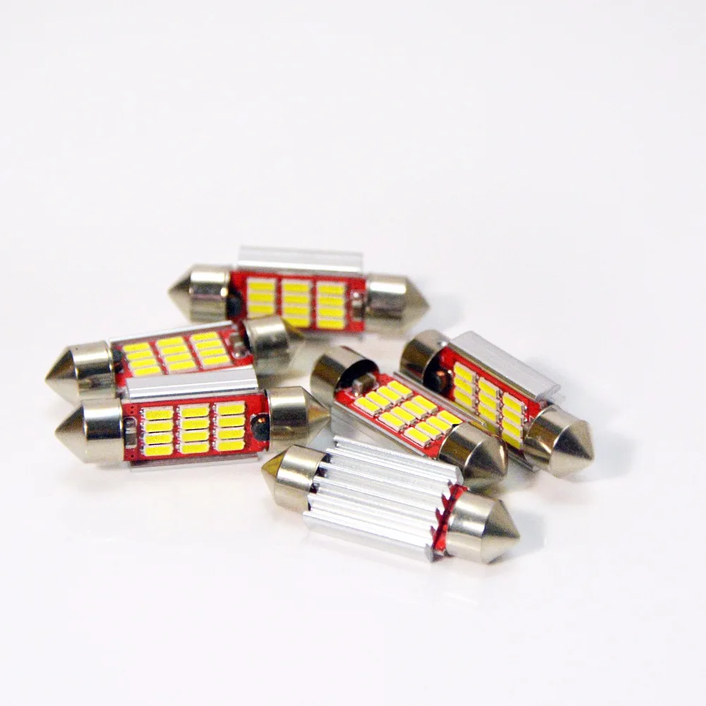 10 х LED C5W гирлянда 12smd 36 мм Canbus может ошибка шины бесплатно 4014 для BMW E34 E38 Audi A4 a6 VW