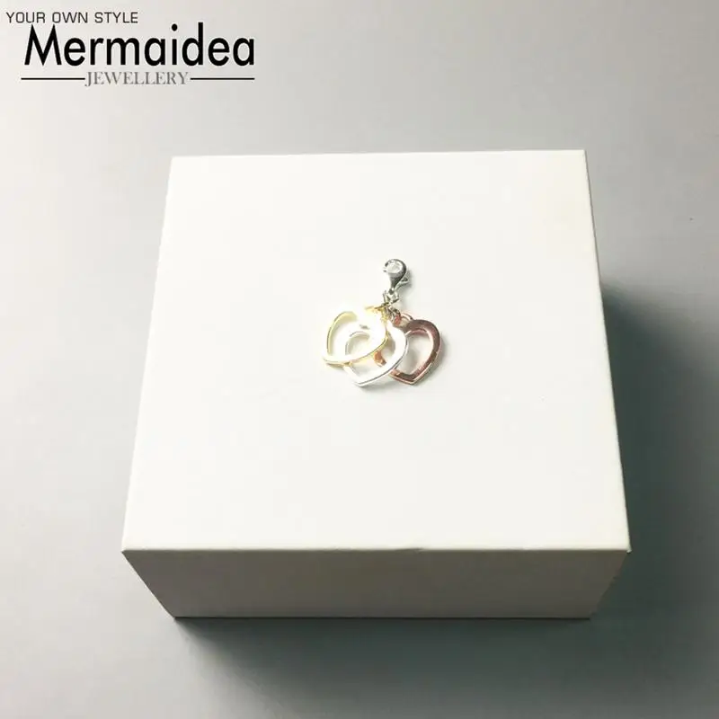 Simple Trendy silver plated Three Heart Pendant Charm Fashion Women Lovely Valentine Gift Fit Statement Necklace Jewelry | Украшения и