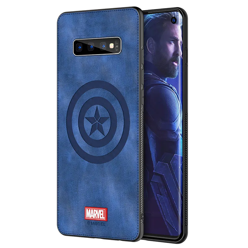 Coque Марвел Тор чехол для телефона для samsung Galaxy S10e Капитан Америка ткань Противоударный задняя крышка для Galaxy S10 Plus - Цвет: Captain America
