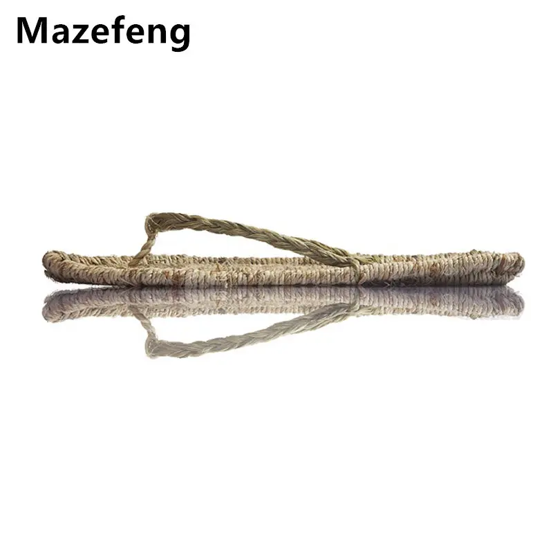 Массажные тапочки Mazefeng мужские летние соломенные сандалии обувь ручной работы