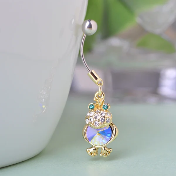 Кольцо стразы из хирургической стали для пирсинга живота 16 г 1 2 мм|piercing belly button|belly