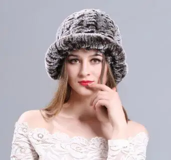 SK Новинка, высокое качество,, настоящий мех кролика, шапка, теплая, зимняя, солнцезащитные шапки, женская шапка, sr559 - Цвет: SK
