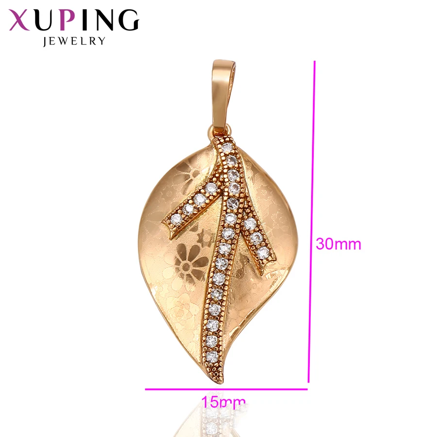 Темпераментная модная подвеска Xuping в форме листа для женщин и мужчин эффектные