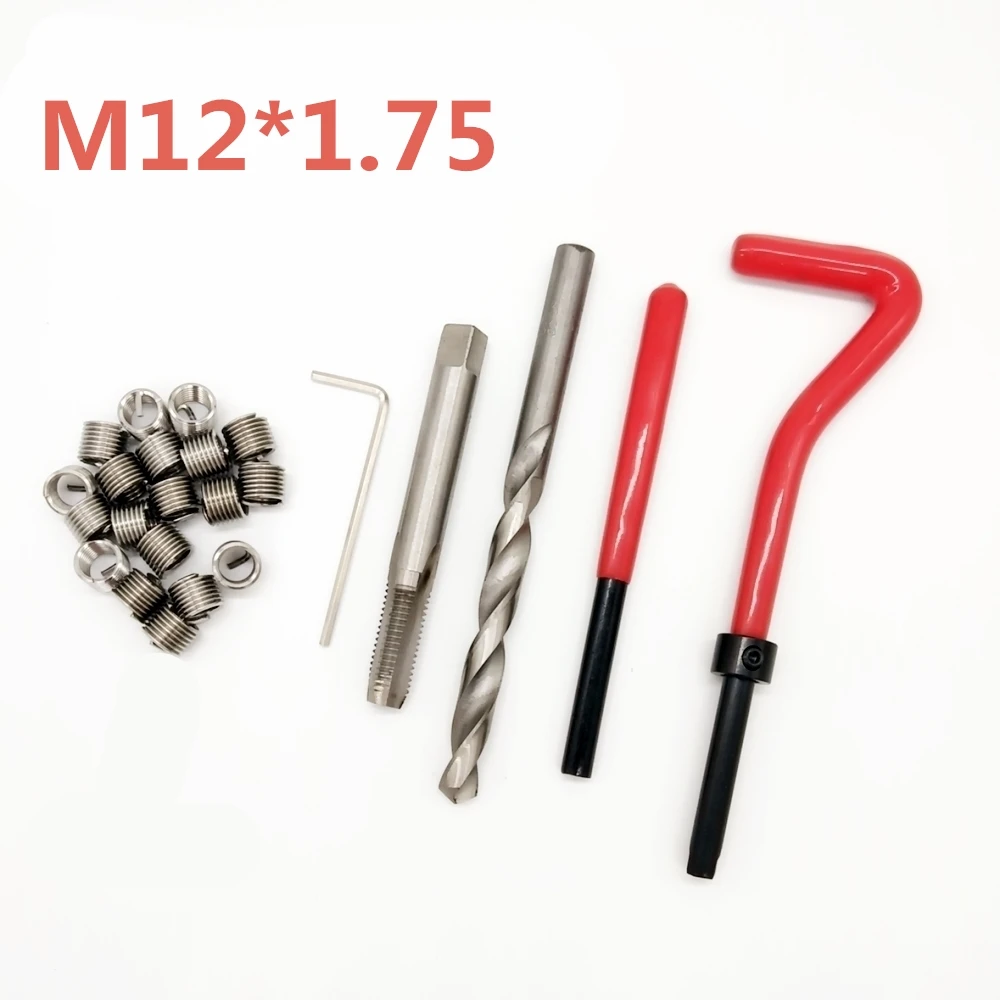 10 шт. набор для ремонта спиральных сверл M12 X 1 75 с метрической резьбой| |