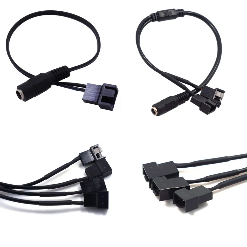 

1pc 4pin IDE Molex To 1/2/3/4-Port 3Pin/4Pin Cooler Cooling Fan Splitter 12V Adapter Converter Power Supply Cable PC Fan Cable
