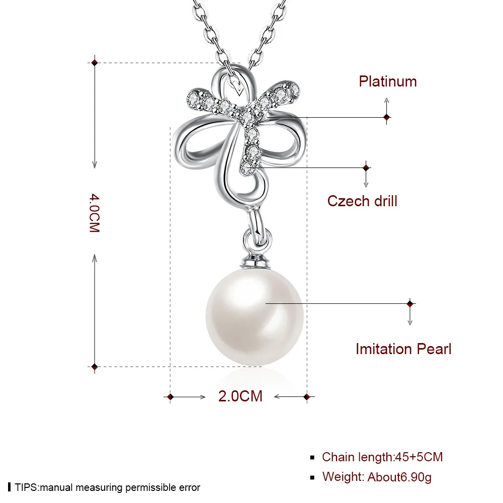 Female Fashion Jewelry Sets Pearl AAA Cubic Zircon Statement Necklace &amp Earrings Silver Color Wedding for Women Gift | Украшения и