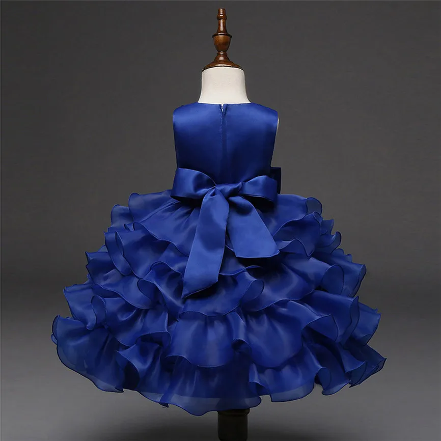 2018 New Cute Princess Formal Dress Kids Baby Girls Flower Birthday Wedding Bridesmaid Pageant Mini Dresses Dropshipping 823 | Детская