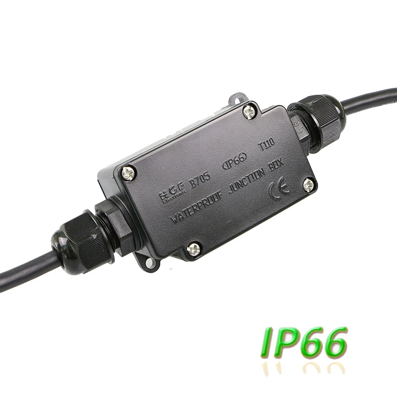 IP65 наружная водонепроницаемая распределительная коробка с нажимными клеммными блоками для кабеля освещения