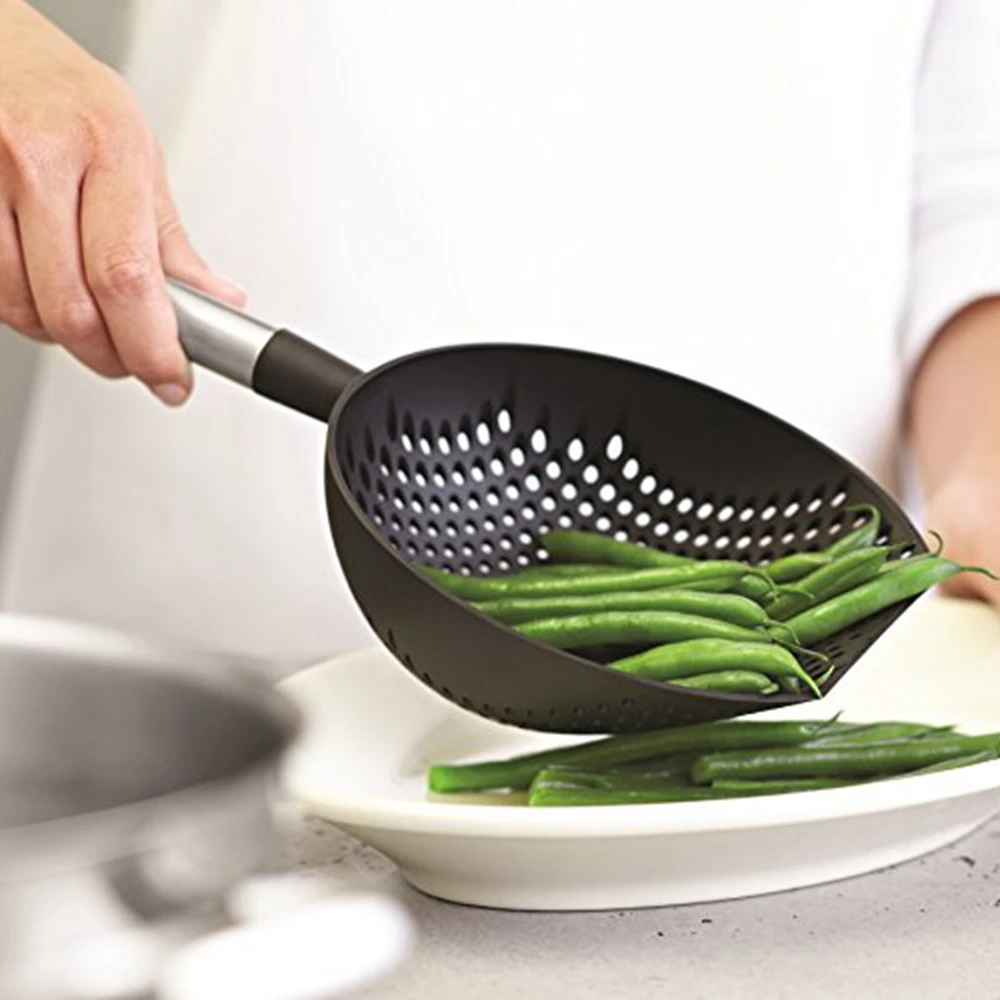 Дуршлаг с ручкой из нержавеющей стали термостойкий|colander scoop|scoop colandercolander pasta |