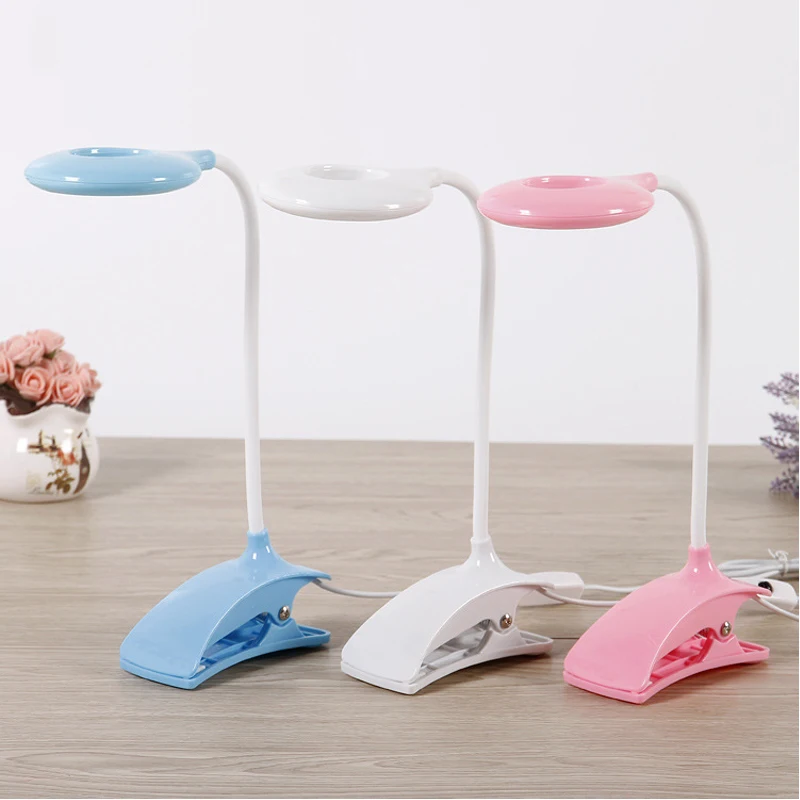 

Creative usb table lamp 5W 4000-5000k USB multi-function charging eye protection lamp with clip and button controll