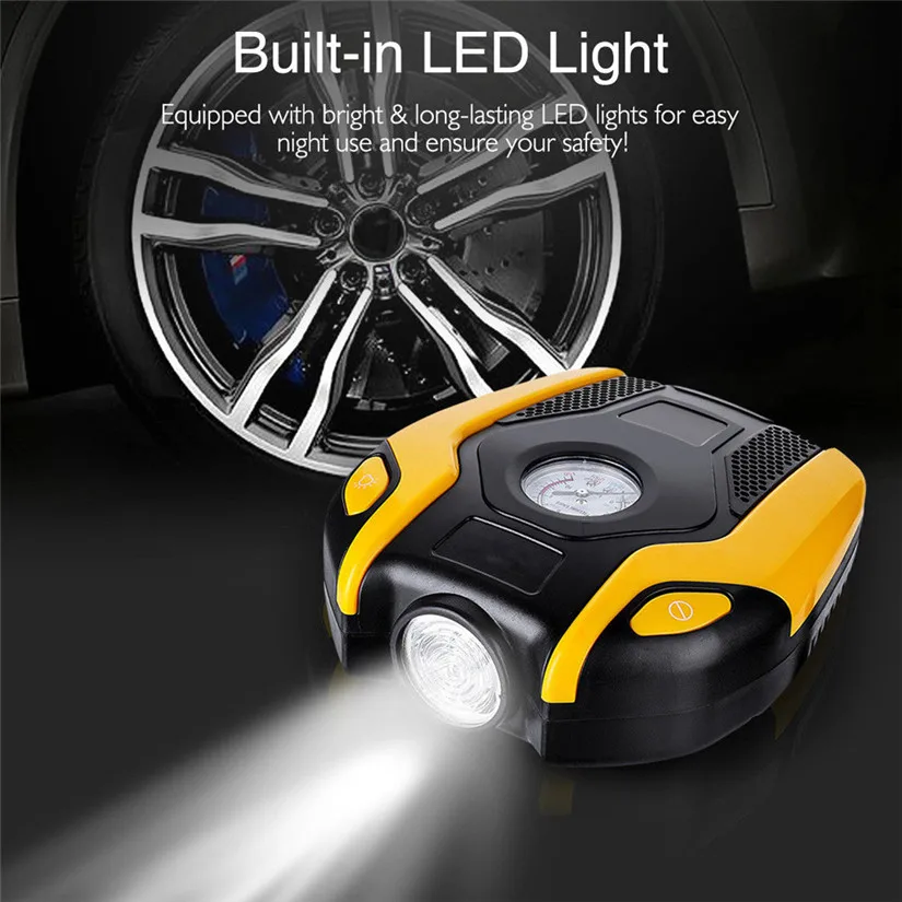 WUPP Portable Car Auto Electric Air Compressor Tire Inflator Pump with 3m Long Extended Power Cord Cigarette Lighter Plug J | Автомобили и