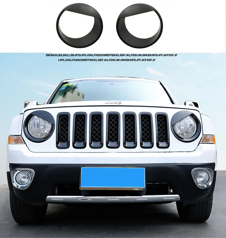 Angry Birds Eye форма фары крышка планки ободок ABS черный красный подходит для Jeep Wrangler jk 07 up