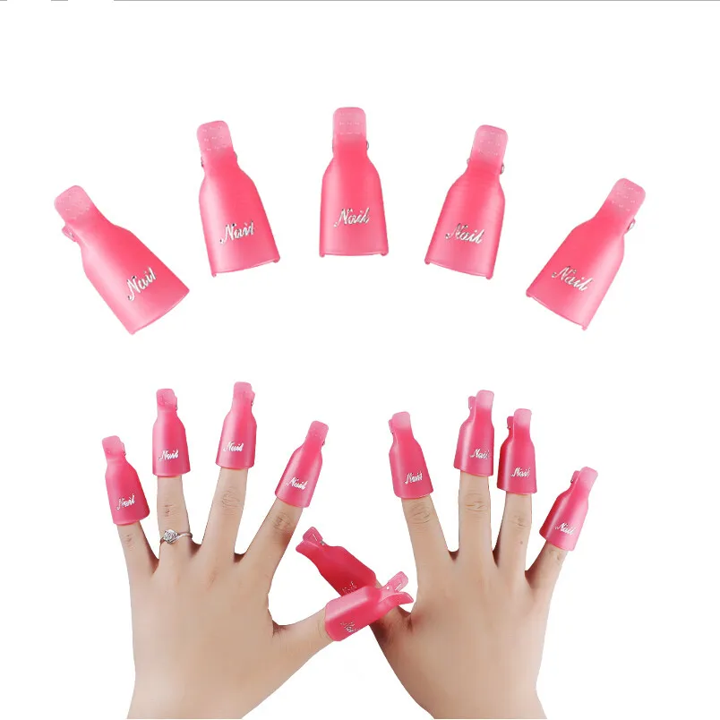 10 шт. пластиковые зажимы для ногтей|plastic nail art soak|plastic artcap clip |