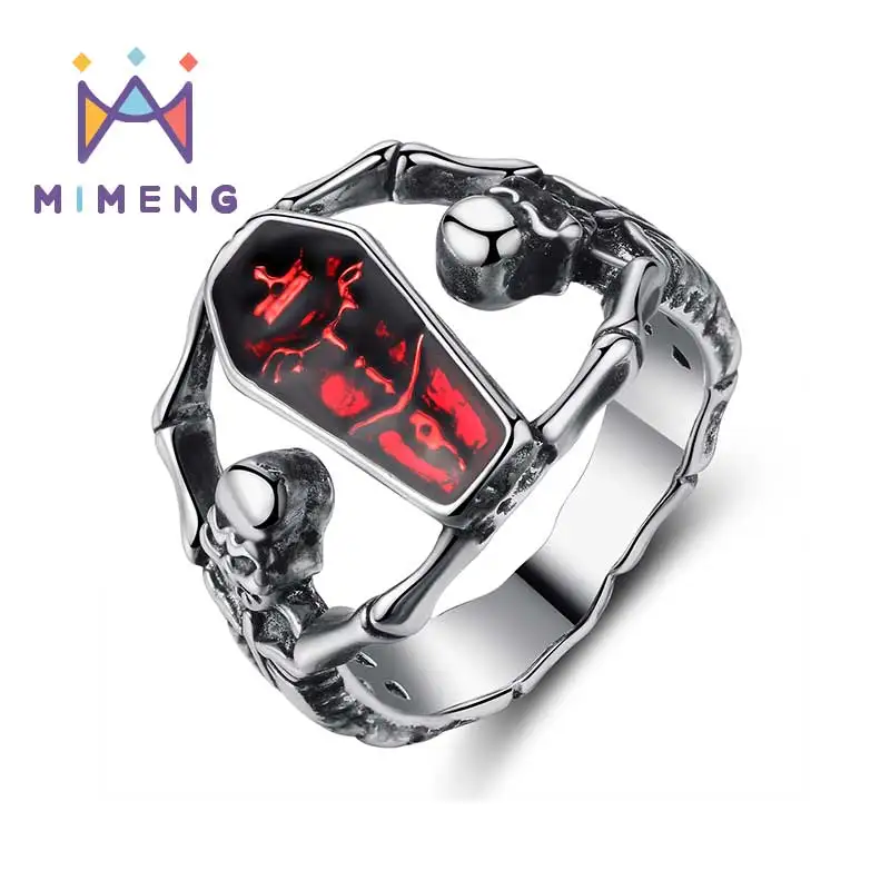 Mimeng 2019 Новое поступление модное индивидуальное кольцо для женщин Красный Циркон