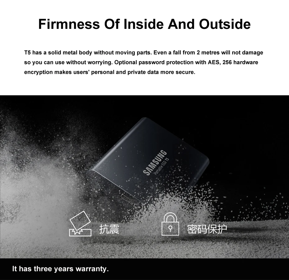 Samsung T5 внешний Ssd Usb3.1 Gen2(10 Гбит/с) 1 ТБ жесткий диск внешний твердотельный Hdd диски для ноутбука планшета