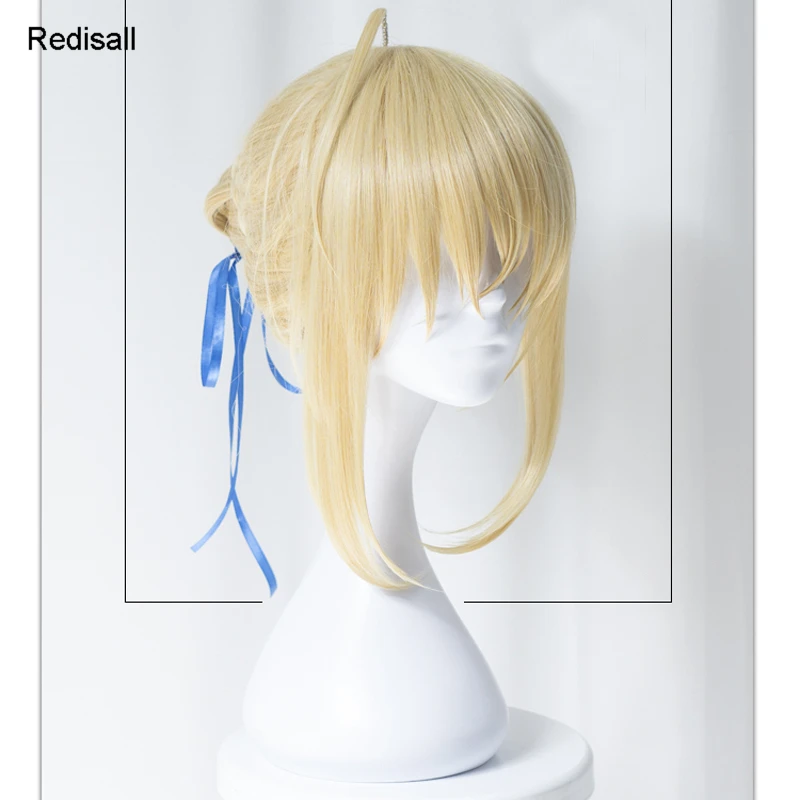 Fate/Stay Night Fate/Grand Order Saber золотой парик косички косплей Хэллоуин ролевые игры волосы