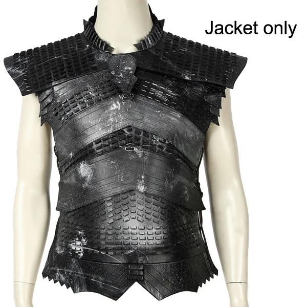 Jacket only Игра престолов 8 Ночной король наряд аксессуары для маскарада на Хеллоуин Песнь Льда и Огня белый ходунки пиджак шлем костюм - Цвет: Jacket only