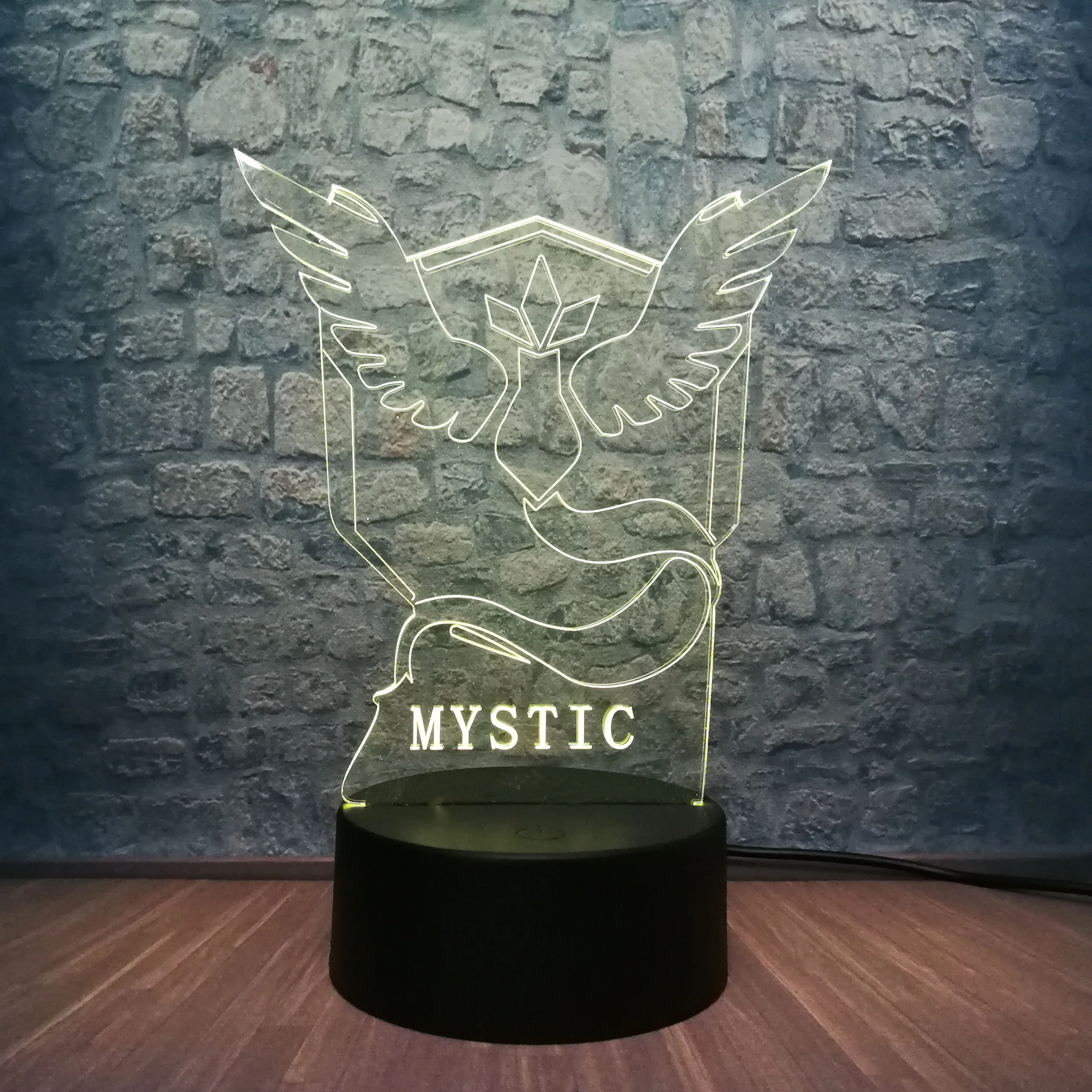 Японский Мистик Мультфильм Орел Покемон 3D LED USB лампа ночник светильник 7 цветов