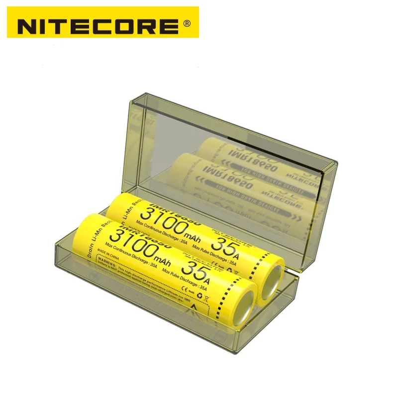 Nitecore IMR18650 3100 mAh 35A 3,7 v плоская аккумуляторная батарея