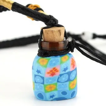 Красивое Ожерелье из глины Fimo 2 мл с бутылочкой эфирного масла стеклянное