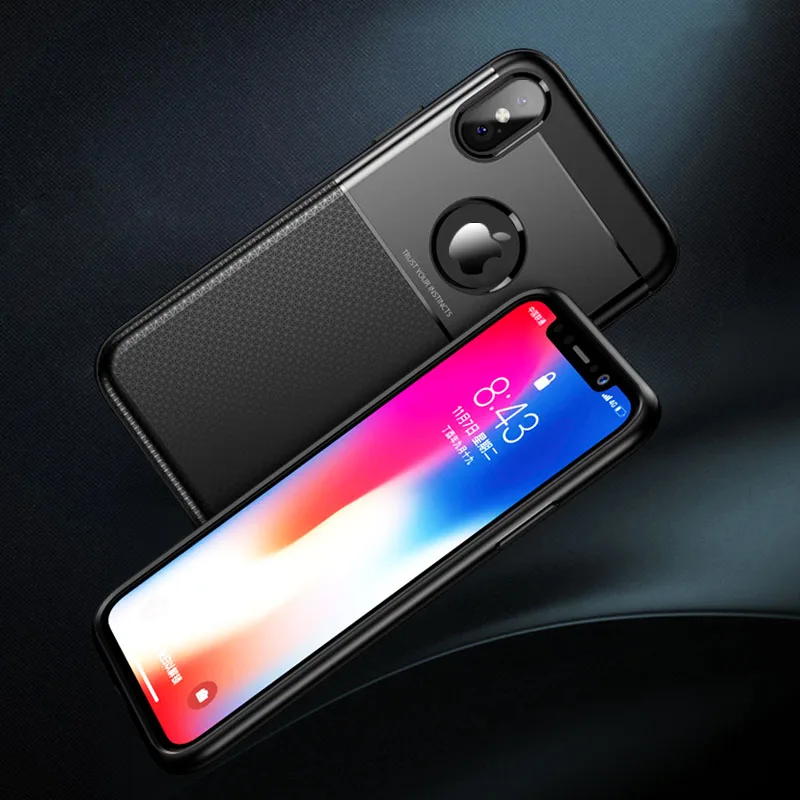 Batianda Case For iPhone X Cover Dual Layer Hybrid Silicone Soft TPU Anti Knock 10 | Мобильные телефоны и аксессуары