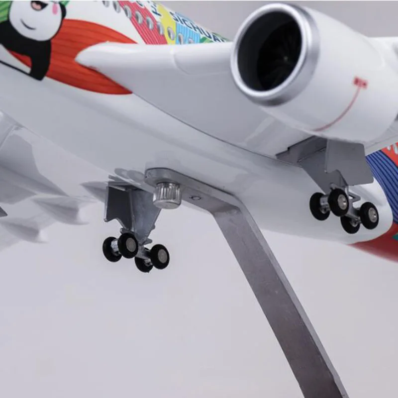 47 см 1/142 масштаб самолет Airbus A350 Sichuan панда авиакомпания Модель W светильник и колеса литой под давлением пластик Смола самолет F коллекции