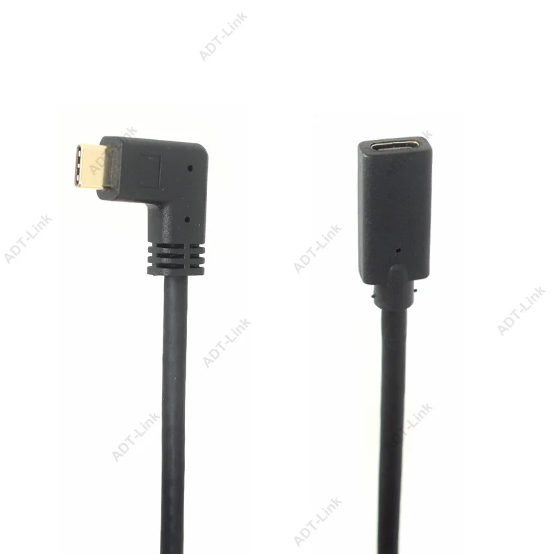 Угловой кабель-удлинитель для передачи данных типа C USB 3 1 мужчин и женщин 0 м 6 8 фут
