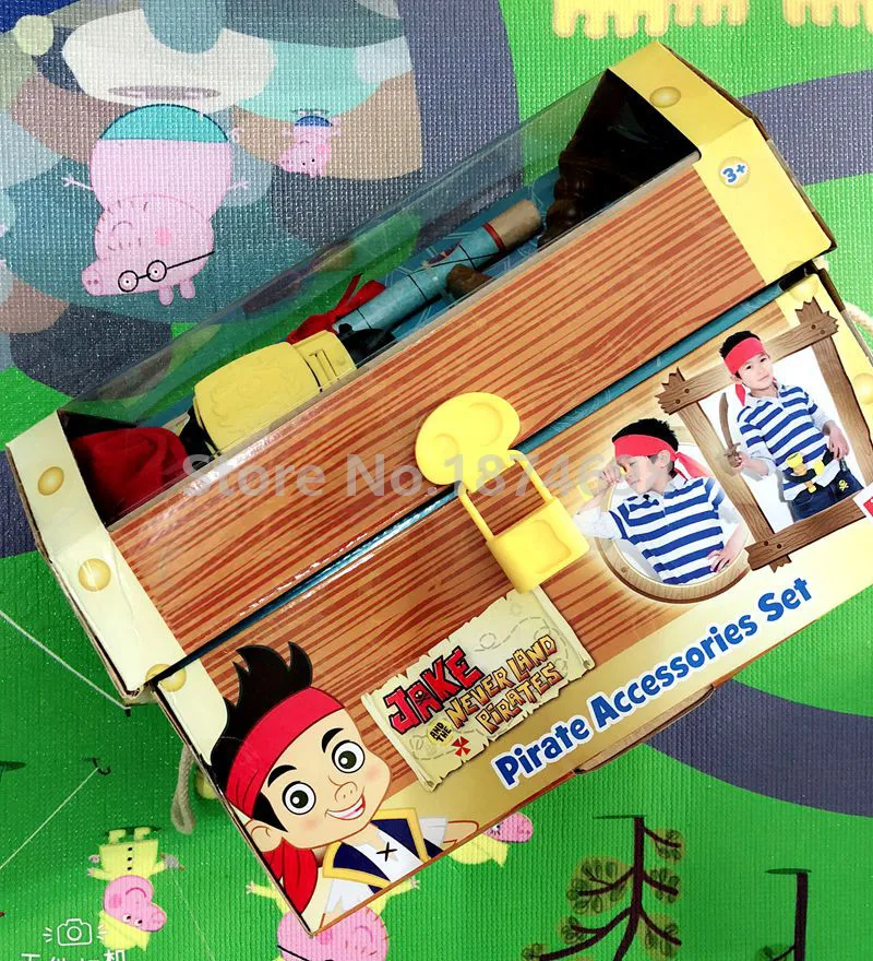 New Jake Hook Pirates Toys Pirate Accessories Set Treasure Box 6PCS Figure Toy for Kids Boys Children Gifts |