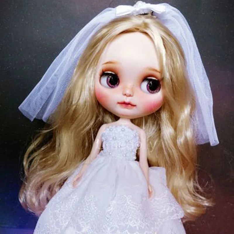 Blyth Кукольное свадебное платье+ императорская корона+ набор с фатой для Blyth, Pullip, Licca, Azone 1/6 аксессуары для кукол