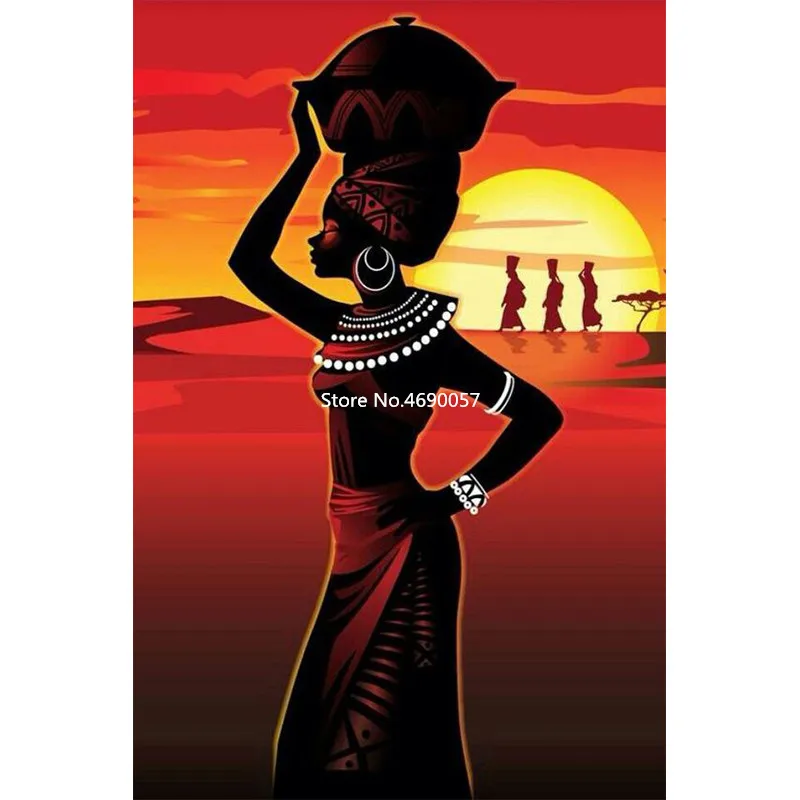 

Diy Алмазная вышивка крестиком на рисунке, 5D декор из алмазной мозаики картины полная Алмазная Вышивка ремесла Африка Красота