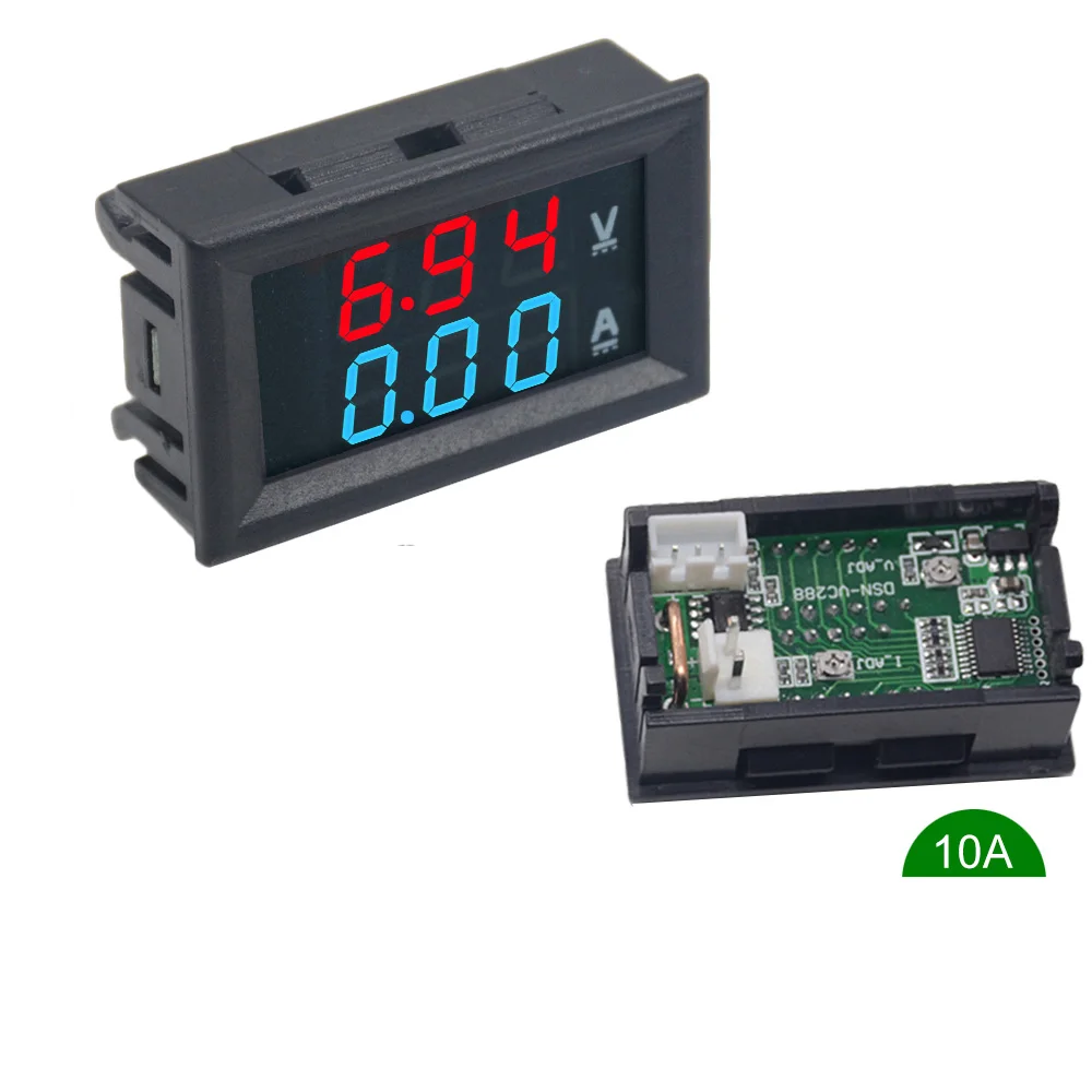 DC 100V 10A мини 0,28 дюймов светодиодный цифровой вольтметр Амперметр Вольт Амперметр индикатор напряжения тестер